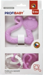 Set met bijtring en clips voor baby’s, pastelkleuren