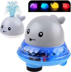 Waterwalvis met fontein en rijdend platform voor in bad – Grijs