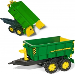 Grote tweewielige kiepaanhanger JOHN DEERE voor Rolly Toys-tractoren