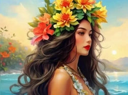 Diamond painting meisje aan zee 30 × 40 cm