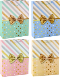 Grote cadeautas met gouden strik
