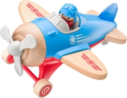 Groot speelgoedvliegtuig met piloot, verlichtend en geluidmakend