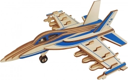 Woodcraft houten 3D-puzzel gevechtsvliegtuig F-18