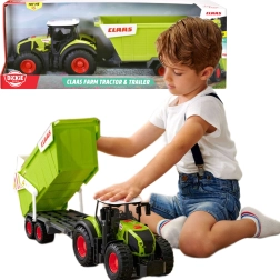 Interactieve Claas-tractor met aanhanger van Dickie met licht en geluid
