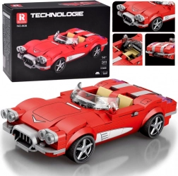 Technische bouwset retro cabriolet uit de jaren 50 – rood