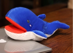 Pluche Walvis Handpop Blauw 30 cm