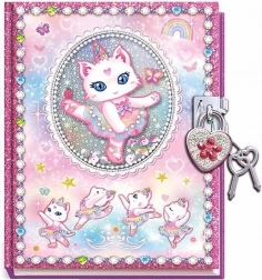 Dagboek met slot met katje