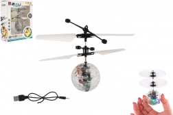 Vliegende helikopterbal met LED-licht en handbesturing