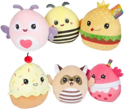 Pluche dier en eten 21x25cm