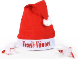 Kerstmuts met witte vlechten