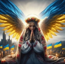 Diamantschilderen Oekraïense Engel 30x40cm