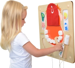 Masterkidz wand-sensomotorisch bord mondhygiëne mond flex montessori