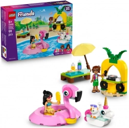 lego friends: poolparty met een eenhoorn en flamingo