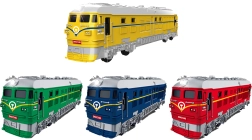 Trein met effecten en traagheidsmotor