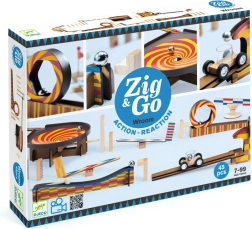 Djeco houten knikkerbaan Zig & Go, 45 onderdelen