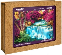 Houten puzzel kleurrijke waterval Thailand 250 stukjes
