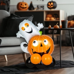 Halloweenballondecoratie met pompoen