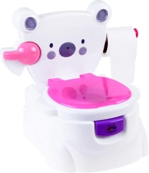 Interactief kindertoiletje 3-in-1 met geluid – Roze