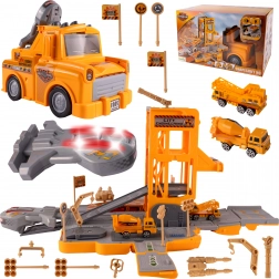 Bouwparkeerplaats die in een auto transformeert