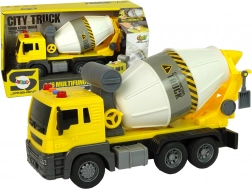 Gele betonmixer 1:16 met licht en geluid