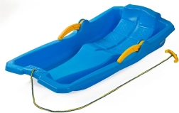 Kunststof slee met remmen Baby Mix Karol blauw