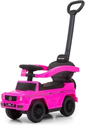 Kinderloopfiets met duwstang mercedes g350d milly mally roze