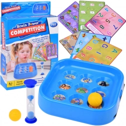 Kinderspel Brain Power – blaas-snelheidswedstrijd met cijfers en alfabet