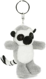 Pluchen sleutelhanger ringstaartmaki 7 × 8 cm