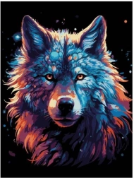 schilderen op nummer op canvas 30 × 40 cm – wolf