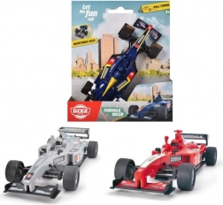 Formule 1 racemodel 14 cm met trekkoord, 1:32, 3 kleuren
