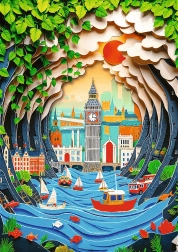 Puzzle Trefl Paper Art: Londen 1000 stukjes