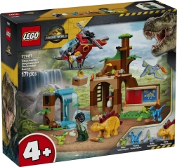 LEGO Jurassic World reddingscentrum met velociraptors, stegosaurus en pteranodon