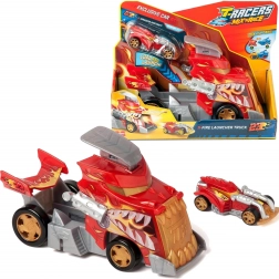 T-Racers Mix ’N Race Fire Launcher Truck – vrachtwagen met lanceerder