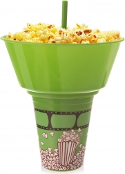Groene beker met popcornkom 500 ml
