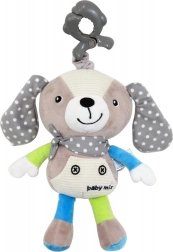 Babyknuffel met muziekdoosje en clip BABY MIX – hondje, beige