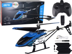 Aluminium RC-helikopter 2,4G blauw met vliegtijd van 15 minuten