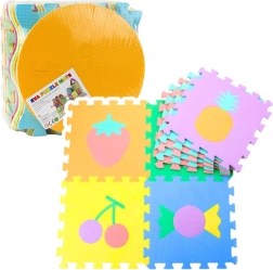 Zachte educatieve EVA-schuimmat – fruit en zoetigheden, 16 delen