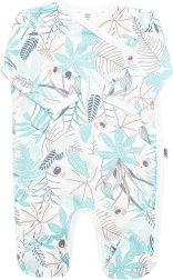 Katoenen baby-overall met zijdelingse sluiting New Baby Lovely groen