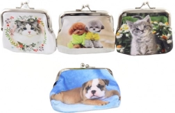 Portemonnee met dieren van kunstleer