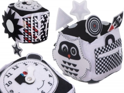 Educatieve zwart-wit contrast sensorische kubus