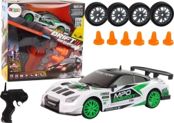 RC drift raceauto 1:24 met verwisselbare wielen en snelheid tot 15 km/u