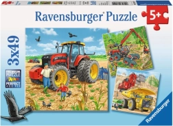 Ravensburger puzzel grote machines 3x49 stukjes