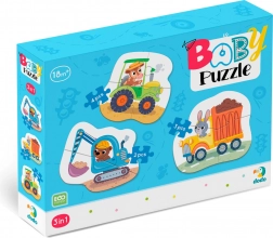 Dodo kinderpuzzel vervoer 3-in-1 (2, 3, 4 stukjes)