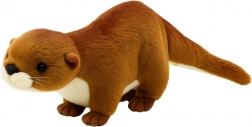 Knuffelige pluchen otter bruin-wit 50 cm