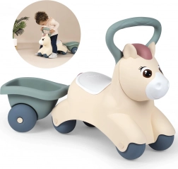 Smoby Little Pony loopfiets met wagentje