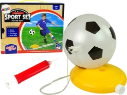 Set voetbalbal aan touw met pompje