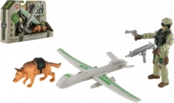 Militaire speelset met drone, soldaat en hond