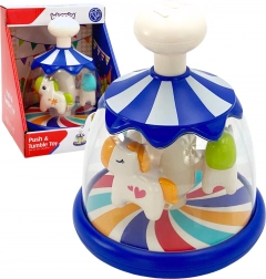 Kleurrijke draaimolen met paardjes