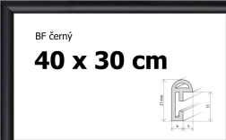 Plastic frame 40x30 cm zwart