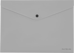 Schrijfmap met drukknop grijs voor formaat A5